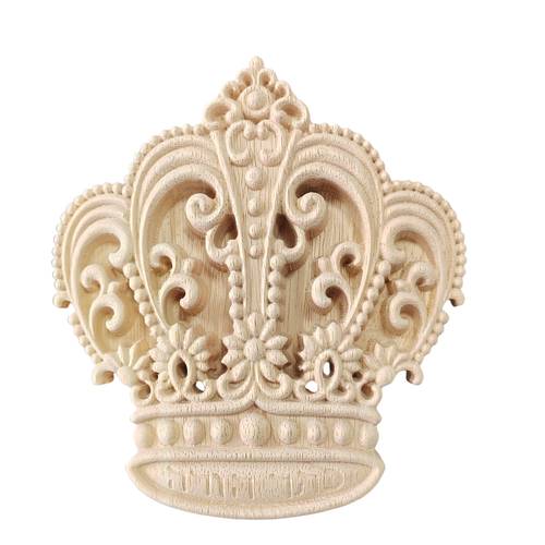 1pc elegant wooden applique unfinished carved design for furniture cabinets wardrobes 6 69x6 3 intricate floral pattern decorative piece home decor and accessories