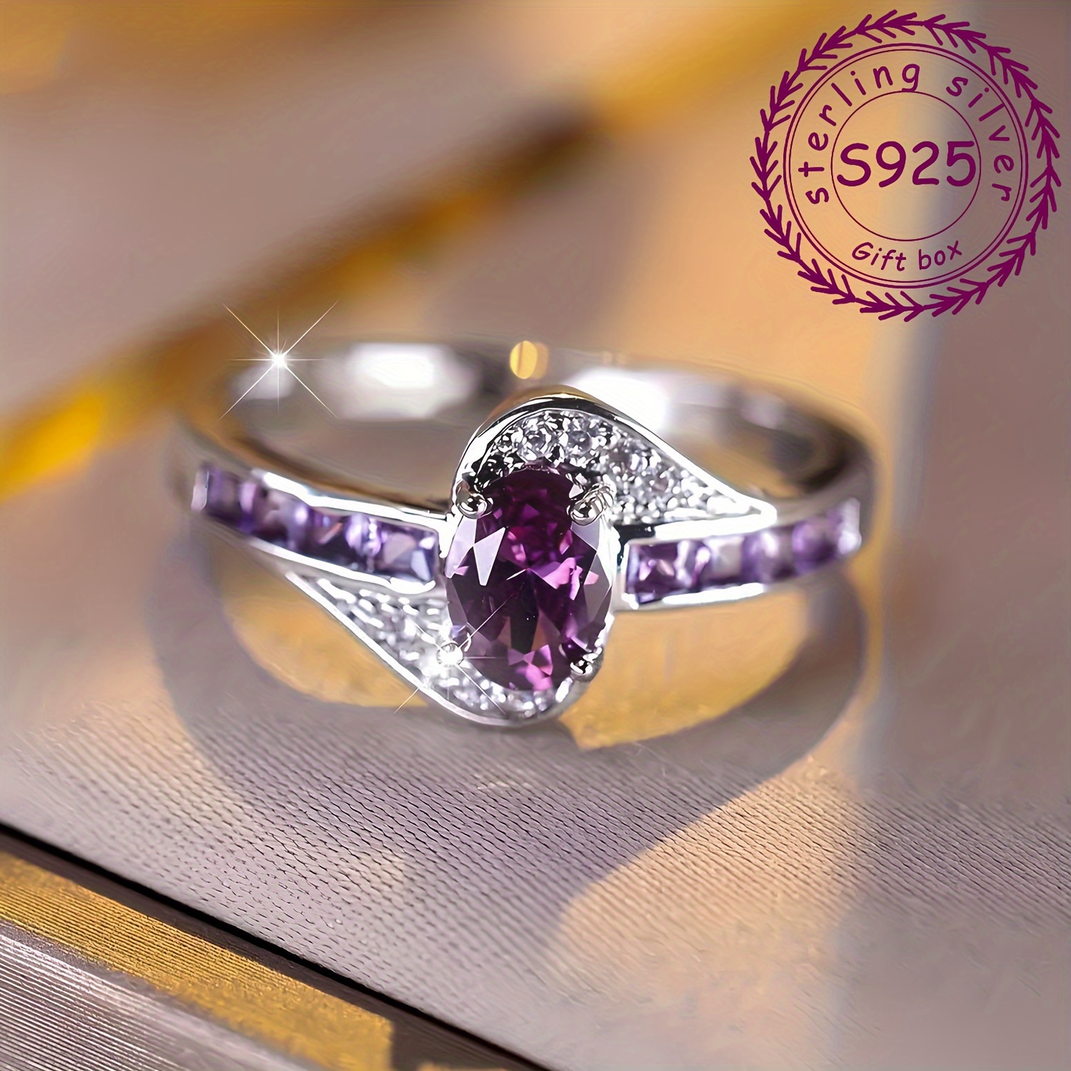 925 Silver Ring with Cubic Zirconia for Weddings & Parties