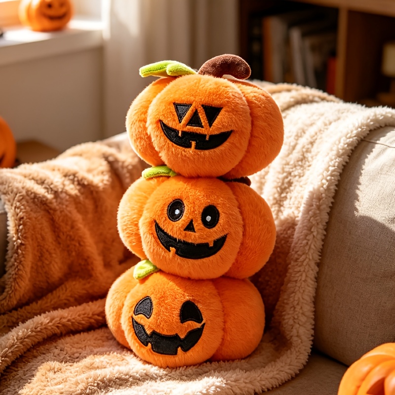 Adorable Halloween Pumpkin Plush Toy for Home Decor