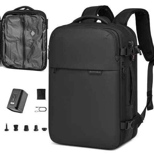 vacuum seal travel backpack 45l with pump expandable air compression system high quality business laptop backpack carry on suitcase luggage gifts for men women