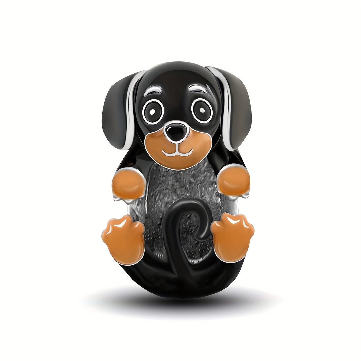Image of 1pc Dachshund Beads Diy Beads, 925 Silver Plated Beads Suitable For Bracelets Bracelets, Jewelry Making Accessories Birthday Valentine's Day Mother's Day Christmas Gifts For Women