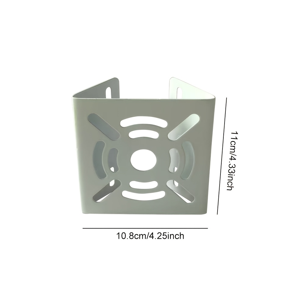 TEMU 1pc Outdoor Surveillance Camera Horizontal Rod Clamp Bracket Vertical Pole Adapter Base For Duckbill Gun