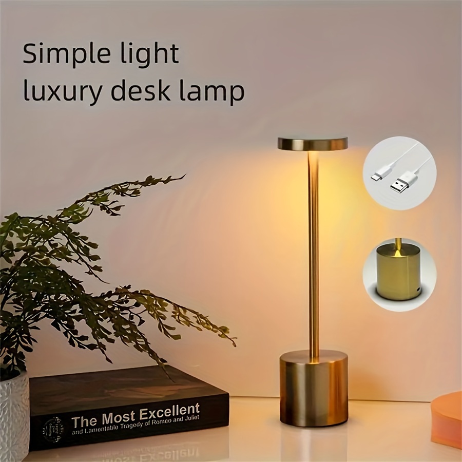 

Veilleuse LED Tricolore Rechargeable par USB - Tactile, Lampe de Table Décorative Portable pour Salon, Chambre, Bar - Pas de Câblage , Parfaite pour l' d'Halloween et de Noël