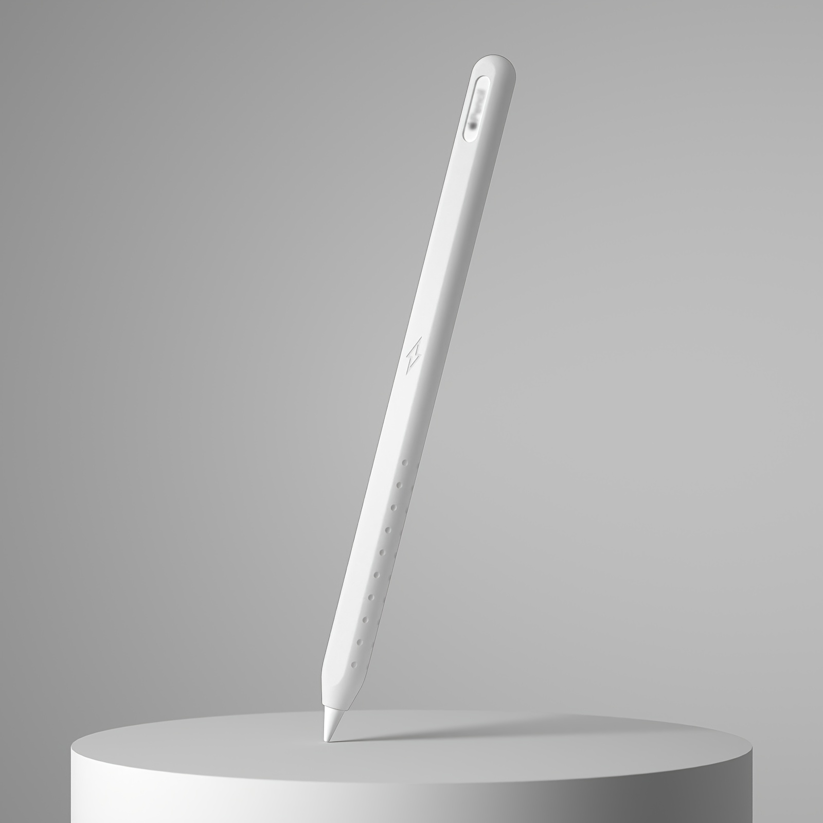 TEMU New Model For 2025, A Single Silicone Cover Designed For Pencil 2, Featuring A Lightning Logo And Textured Grips For Improved Handling, Stylus