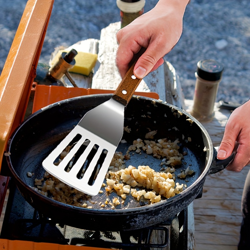 2 Metallspatel Mit Kunststoffgriff – Spülmaschinenfest, Rostfrei, Perfekt Für Grill, Pfanne & Outdoor-Kochen
