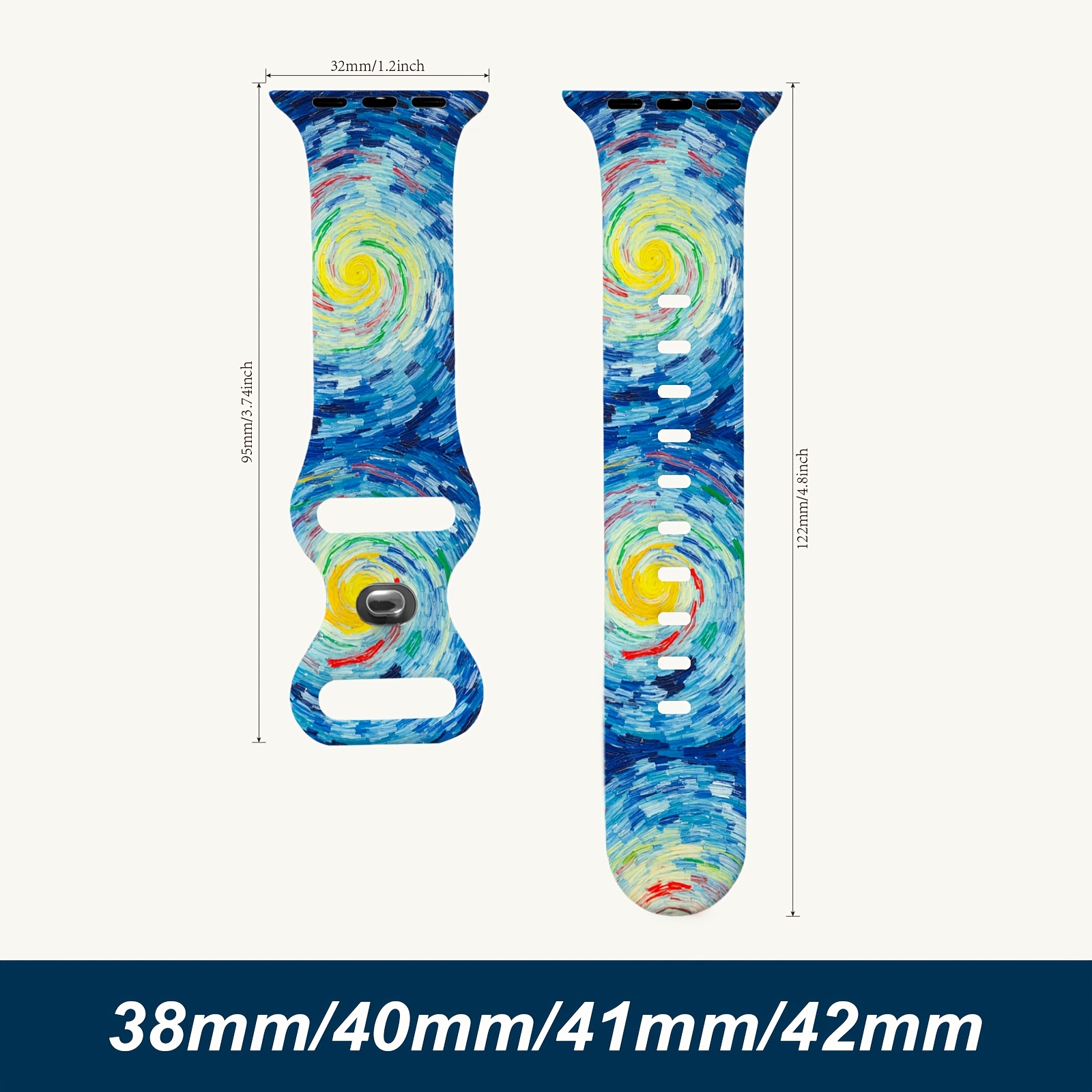 TEMU For Watch Se1/2 Ultra1/2/ 4/5/6/7/8/9/10 Silicone Band Strap Magnetic Closure Water Resistant Quick Release High Quality Strong Moisture Wicking