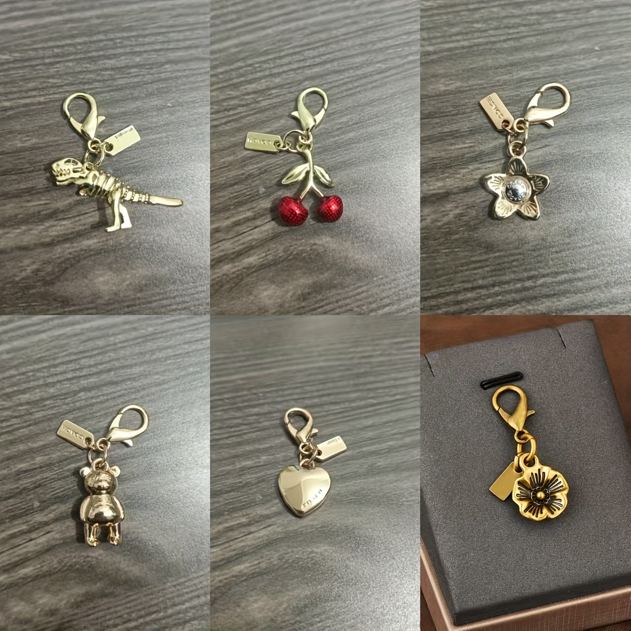 

Chic Alloy Keychain With Heart, Flower, And Cherry Charms - Key Ring & Bag Pendant For Women, Personal Accessory|chic Keychain| Designs