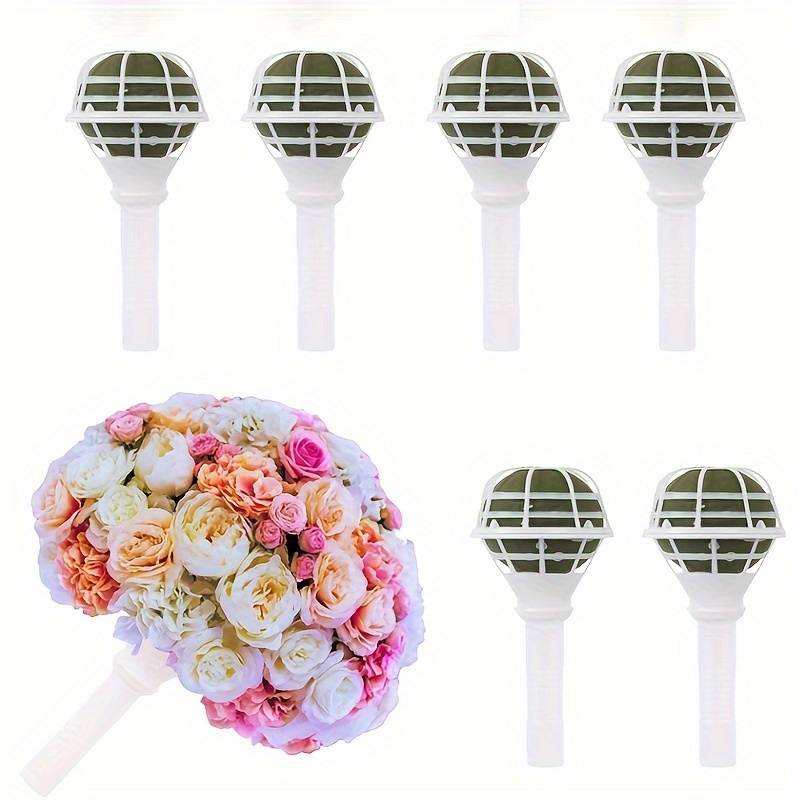 

6pcs Bouquet Holder, Diy Wedding Bouquet Kit With Foam Bouquet Holder For Wedding Bouquet Supplies And Special Events