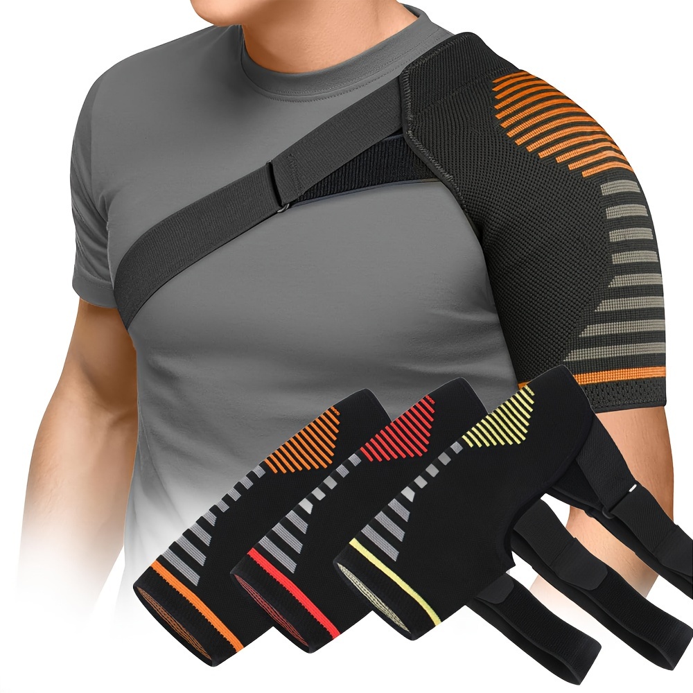 compression shoulder brace with   compression technology shoulder orthopedic brace for men women torn rotator cuff dislocation other shoulder injuries details 0