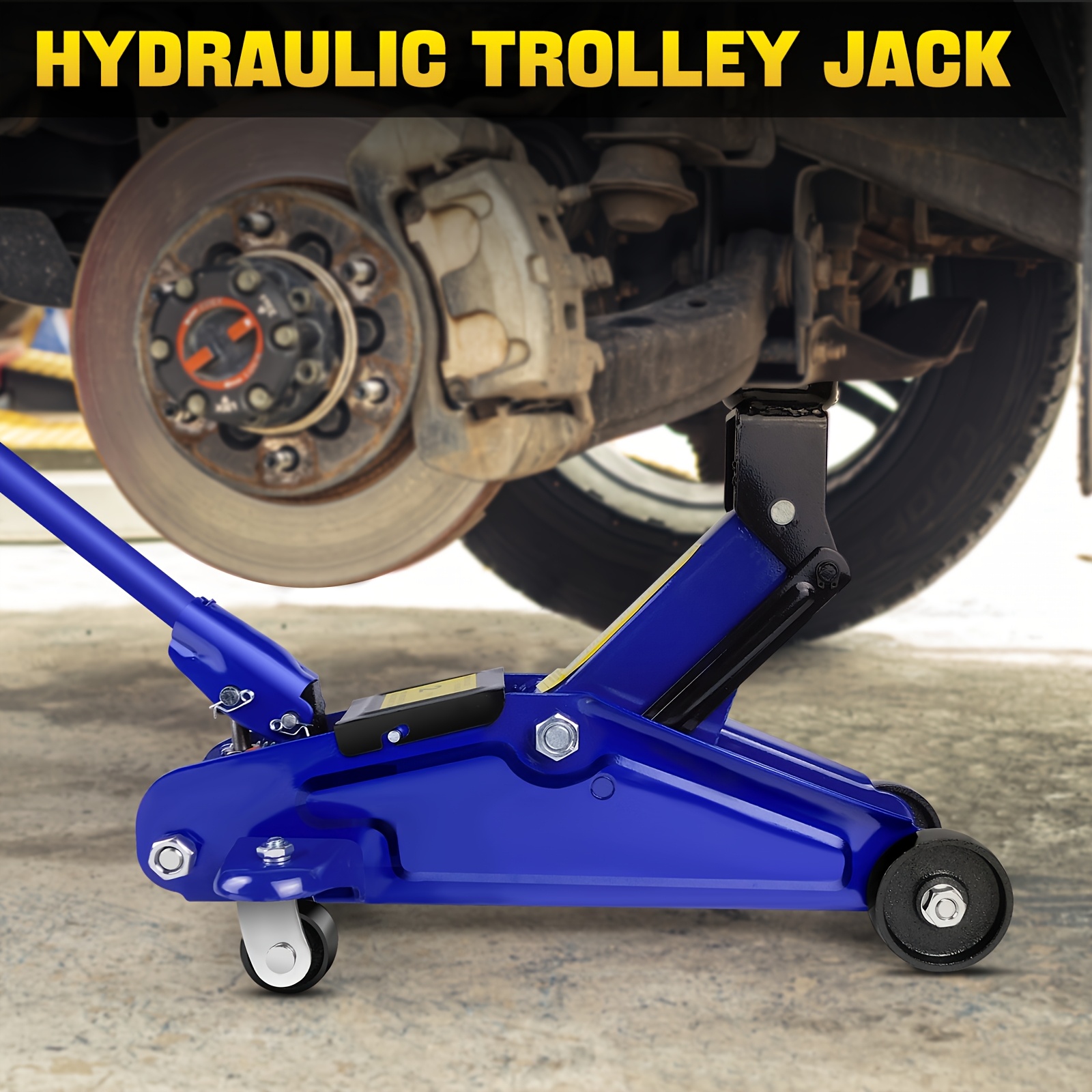 Heavy-Duty Hydraulic Car Trolley Jack with 2 Tons Capacity