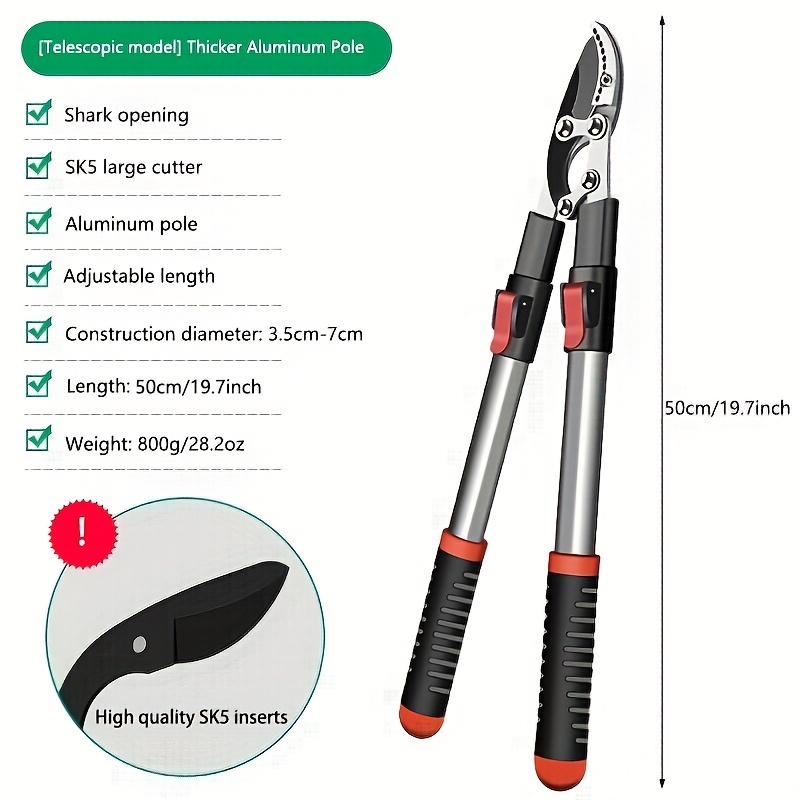 Heavy-duty Professional-grade Garden Pruning Shears Suitable For Thick Branches & Thick-stemmed Trees - For Cuts, Branch Trimmer For Fruit Trees, Shrubs, Hedges, And Overgrown Branches