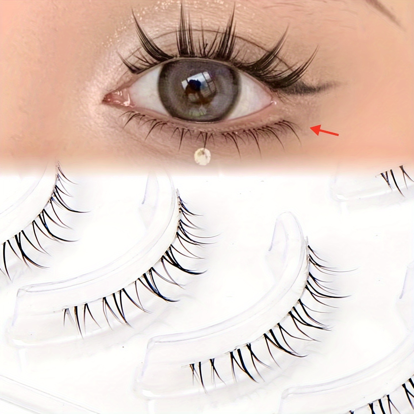 L Curl Super Cluster Eyelash Extension Fluffy Soft Cross Lashes Wispy  Makeup Eyelashes for Daily Party Traveling Makeup 