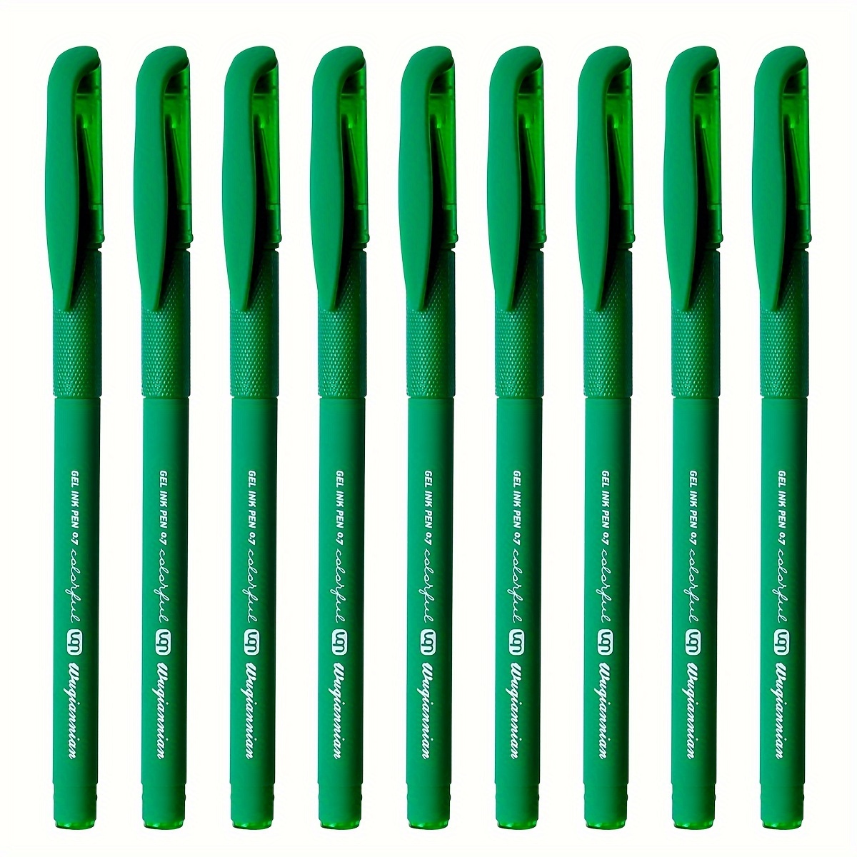 

WQN 2/5pcs Stylo Gel Vert , Pointe 0.7mm, Porte-Stylo , Prise en Main Confortable, Écriture , Convient pour l'École, , la Création, Cadeau pour la Rentrée Scolaire