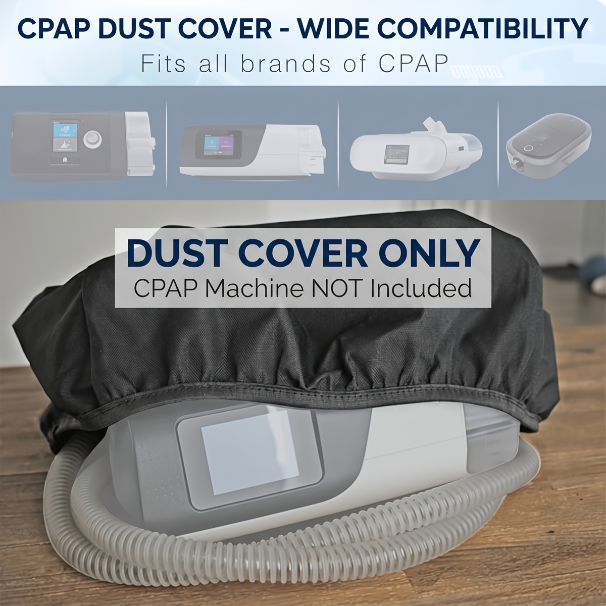 TEMU 1 Housse anti-poussière pour machine CPAP - Convient à tous les appareils CPAP, Housse durable en polyester pour la fourniture d' respiratoire,