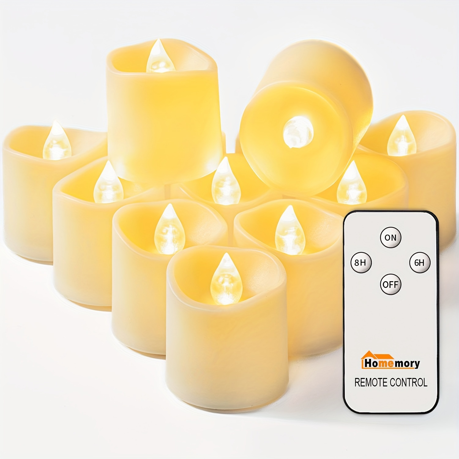 

24pcs Timer Remote Control Flameless Led Votive Candles, 1.5" X 1.6" Battery Operated Tea Light, Electric Fake Candles In Warm White For Wedding, Festival Celebration Decor (ivory Base)