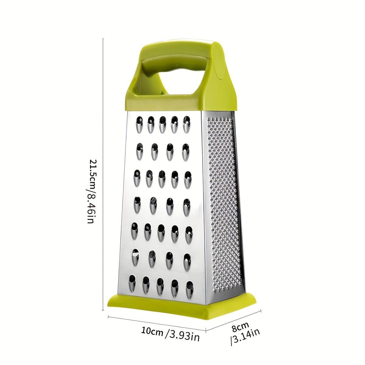 TEMU 1pc Rallador de Acero Inoxidable, Rallador Multiusos de Cocina, Rallador de Acero Inoxidable de 9 Pulgadas y Lados para Hogar