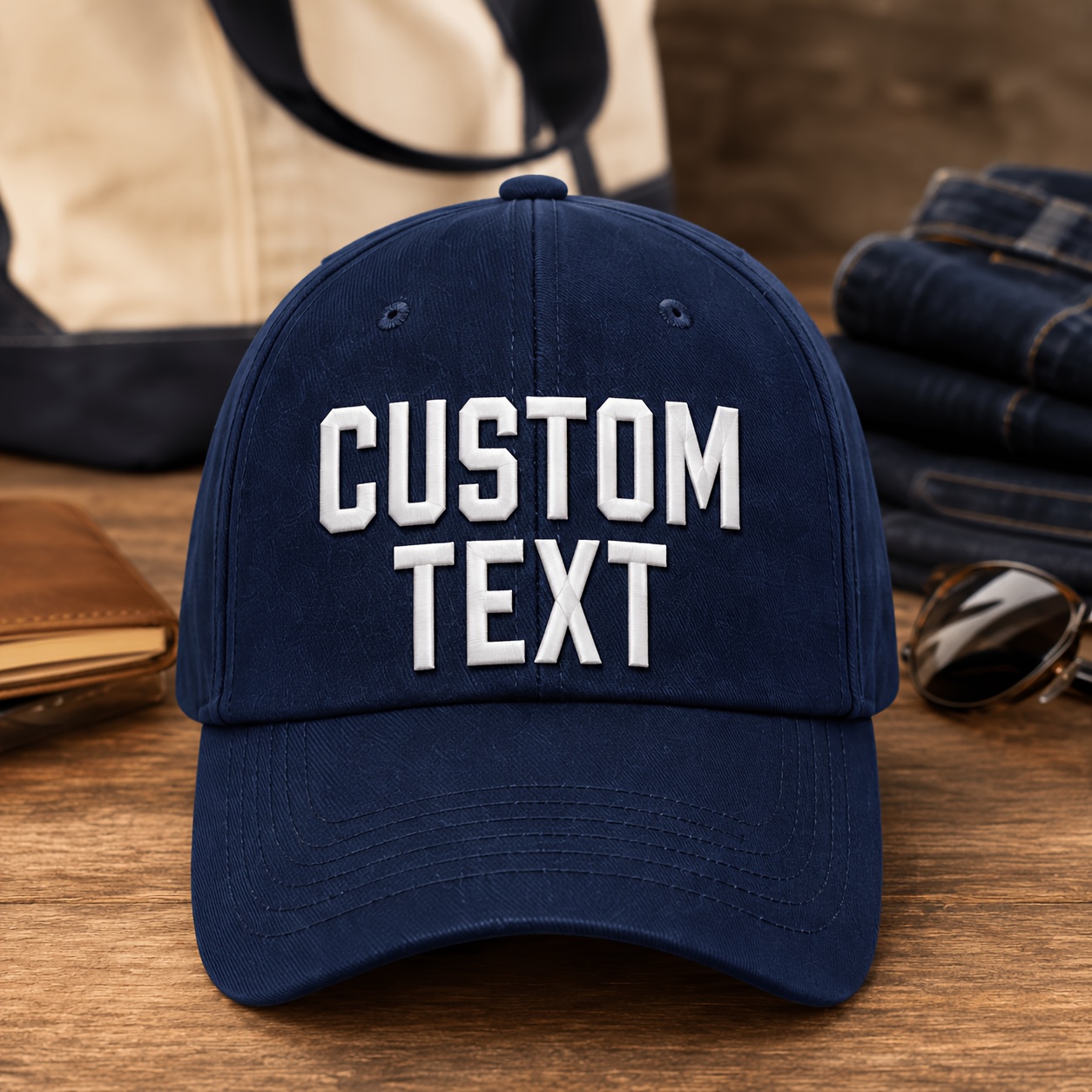 TEMU Personalized Custom Text Embroidered Baseball , Varsity Letter Hat, Custom Name Adjustable Casual , Unisex Gift For Men Women, Birthday, ,