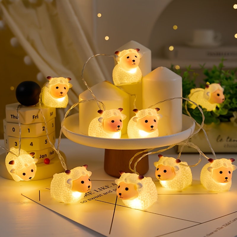 TEMU Guirlande Lumineuse LED Adorable Petit , avec un et Motif d' de Dessin et une Lumière Douce et Chaude Douce pour . Alimentée par Piles pour une