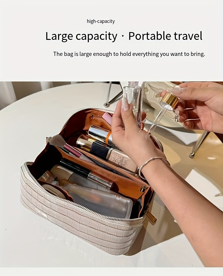 Bark Cosmetic - Large Capacity Travel-Friendly Portable Toiletry Bag Suitable for, Gym, Daily Use - Storage Bag (Available in 4 Colors:,,,)