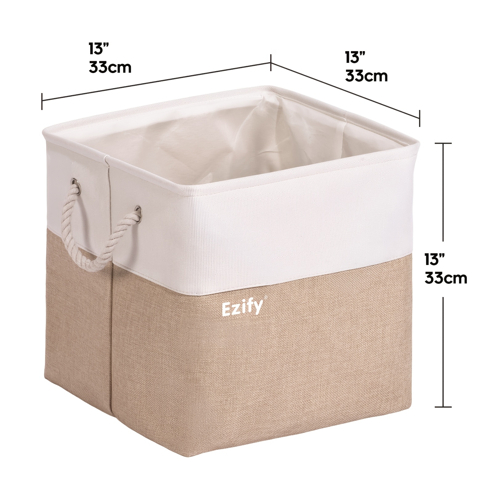 6pcs Fabric Storage Bins, Foldable Clothing Storage Boxes, Breathable Material, Organizer Bins, Suitable For Closet And Snack Storage, Storage Boxes