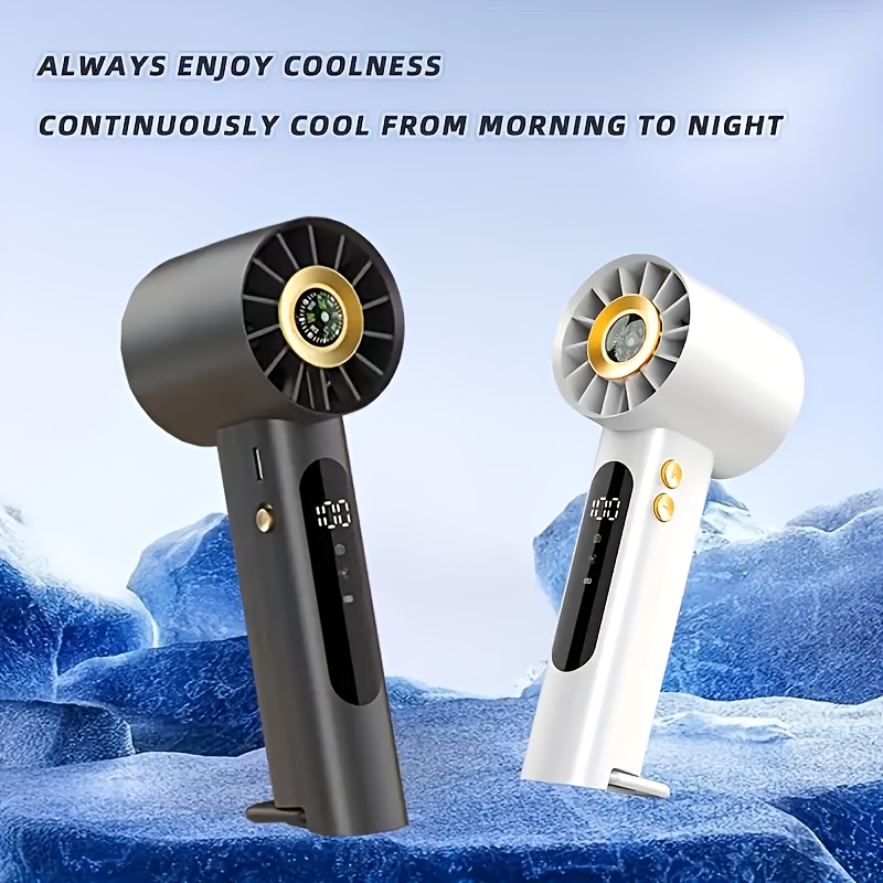 Ventilatore Portatile A Mano USB-C Ricaricabile | 4000 MAh 5 Velocità | Bianco Per Viaggi E Esterno - Foto 3