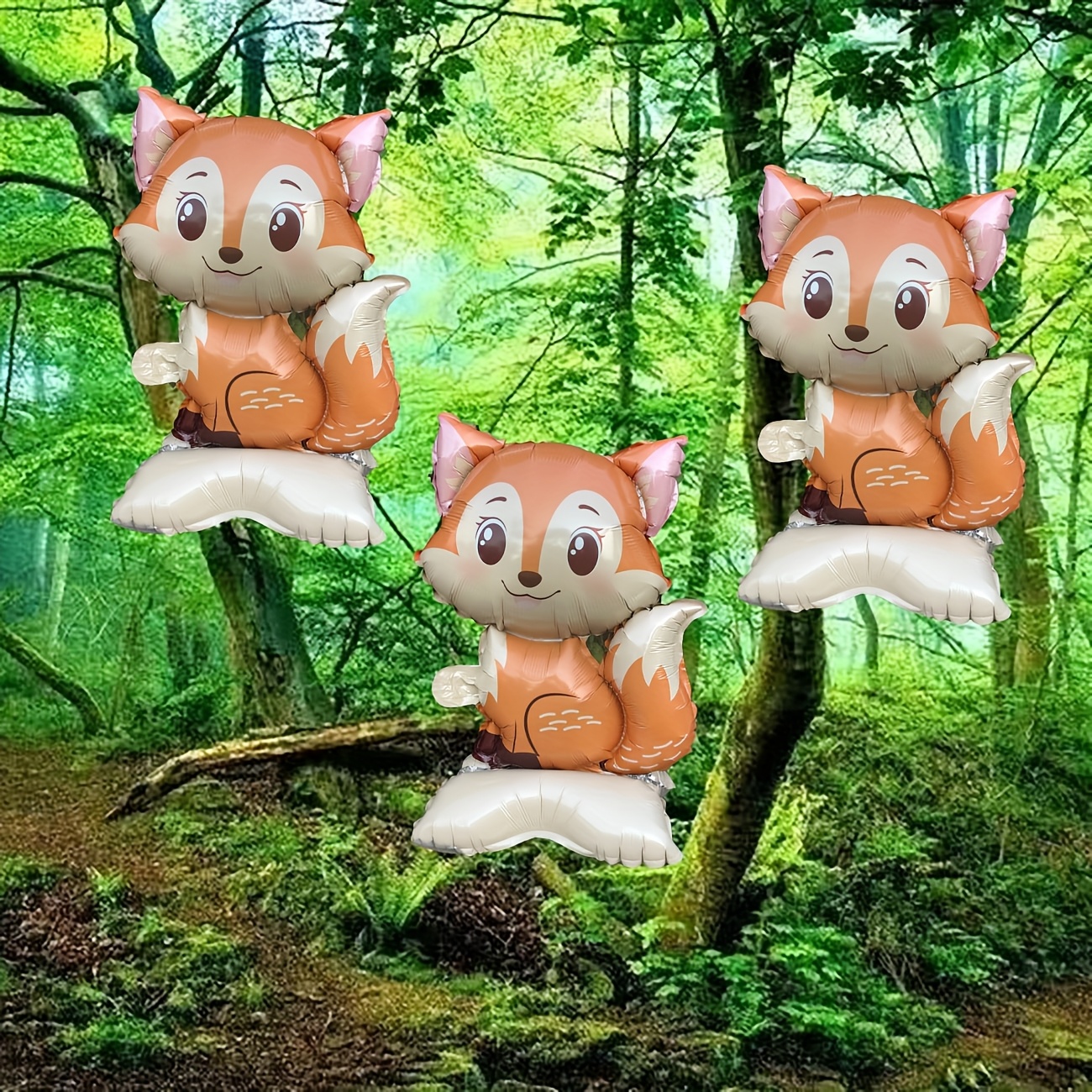 3pcs, Foil Balloon, 24 Inches, Cute Fox, Wonderful Decoration, Holiday Gift, Office Display, Event Site Display