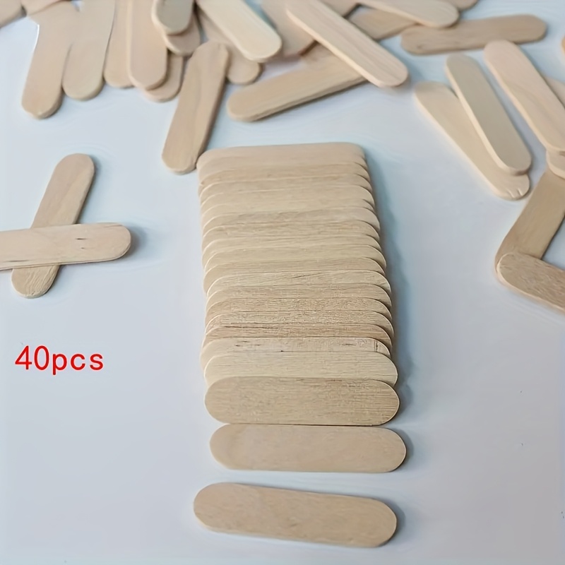 Image of 40pcs Mini Creative Wooden Ornaments, Painting, Ideal For Home Art Projects And Handmade Decor