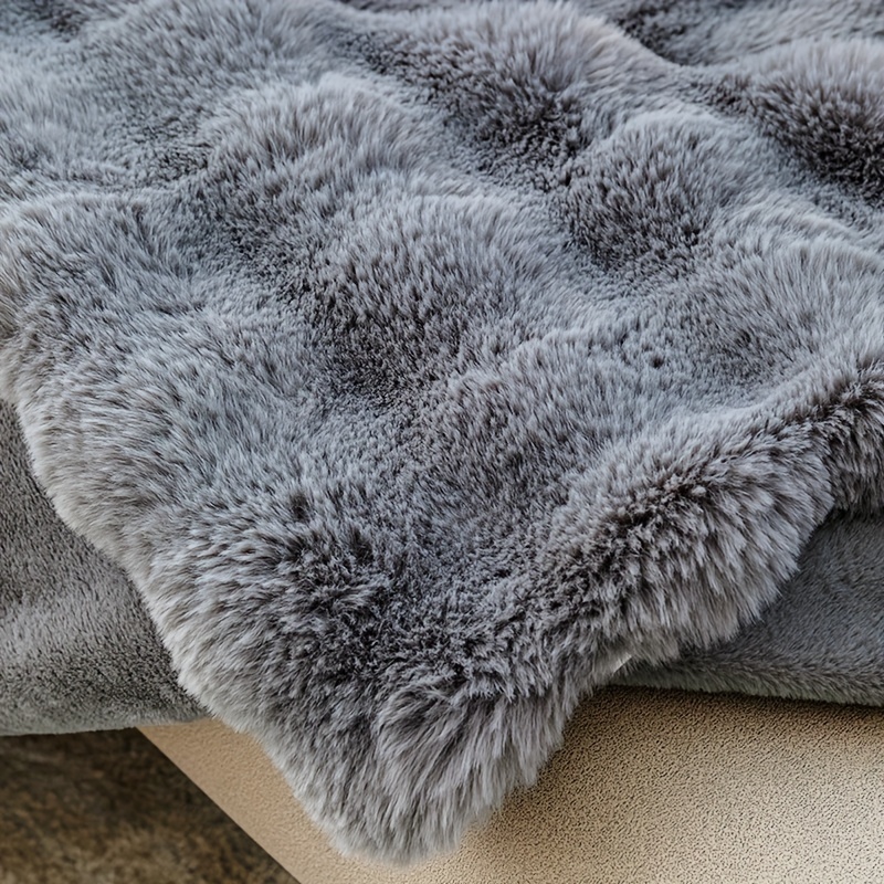 1pc solid   blanket soft warm fluffy throw blanket nap blanket for couch sofa office bed camping travel multi purpose gift blanket for   details 10