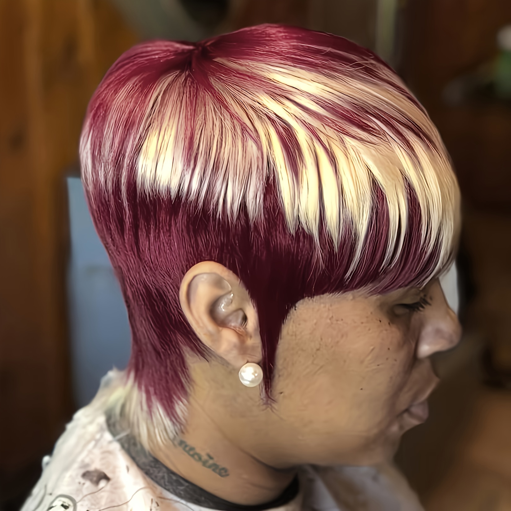 Pelucas Cortas de Corte con Densidad del 150% para Mujeres Cabello  Liso a Máquina y Cabello