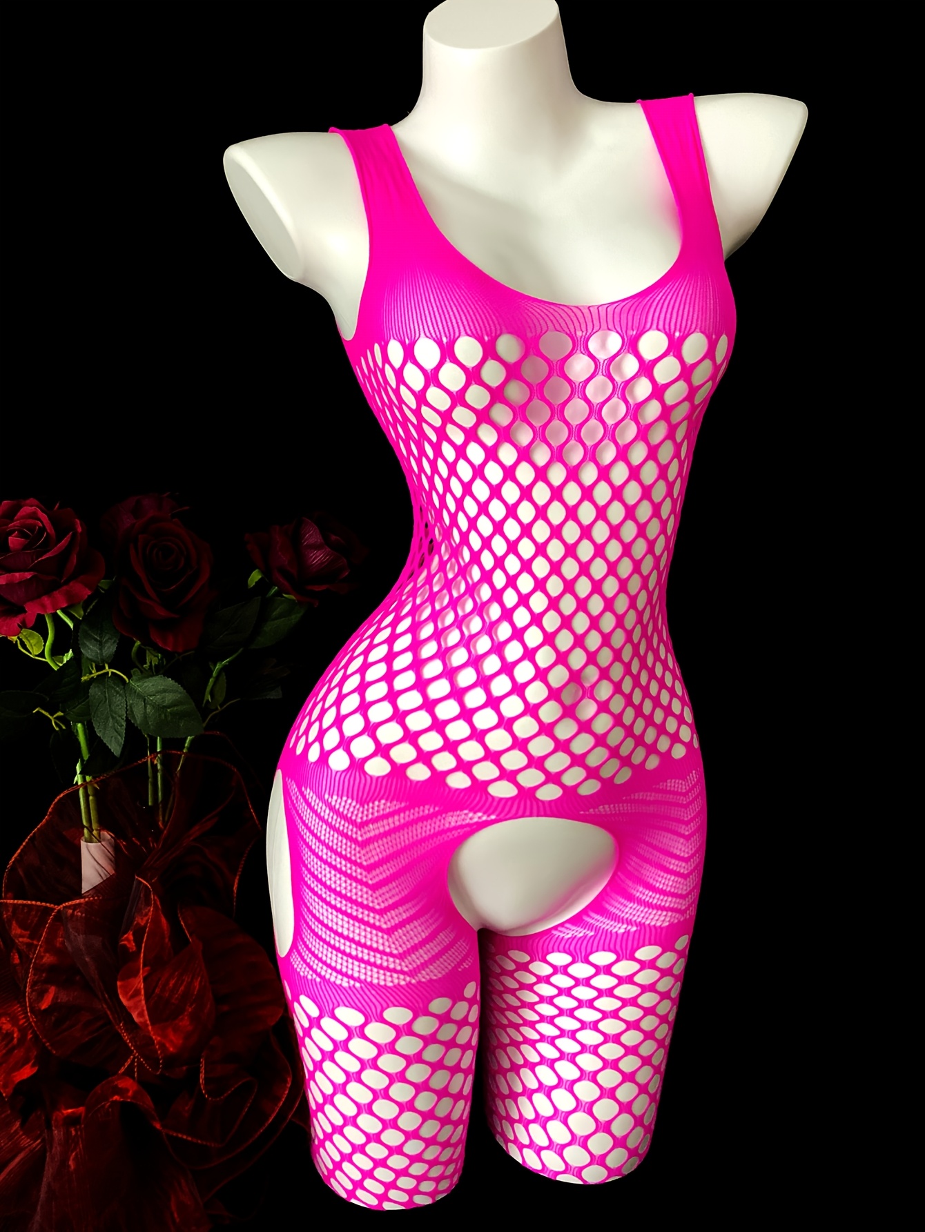 5pcs women's mesh lingerie set with lace stockings, hollow-out open- mesh  bodysuit, -up fishnet dress, underwear, suitable for lingerie parties,  wedding nights, valentine's day, bridal gifts, , . - women's lingerie &
