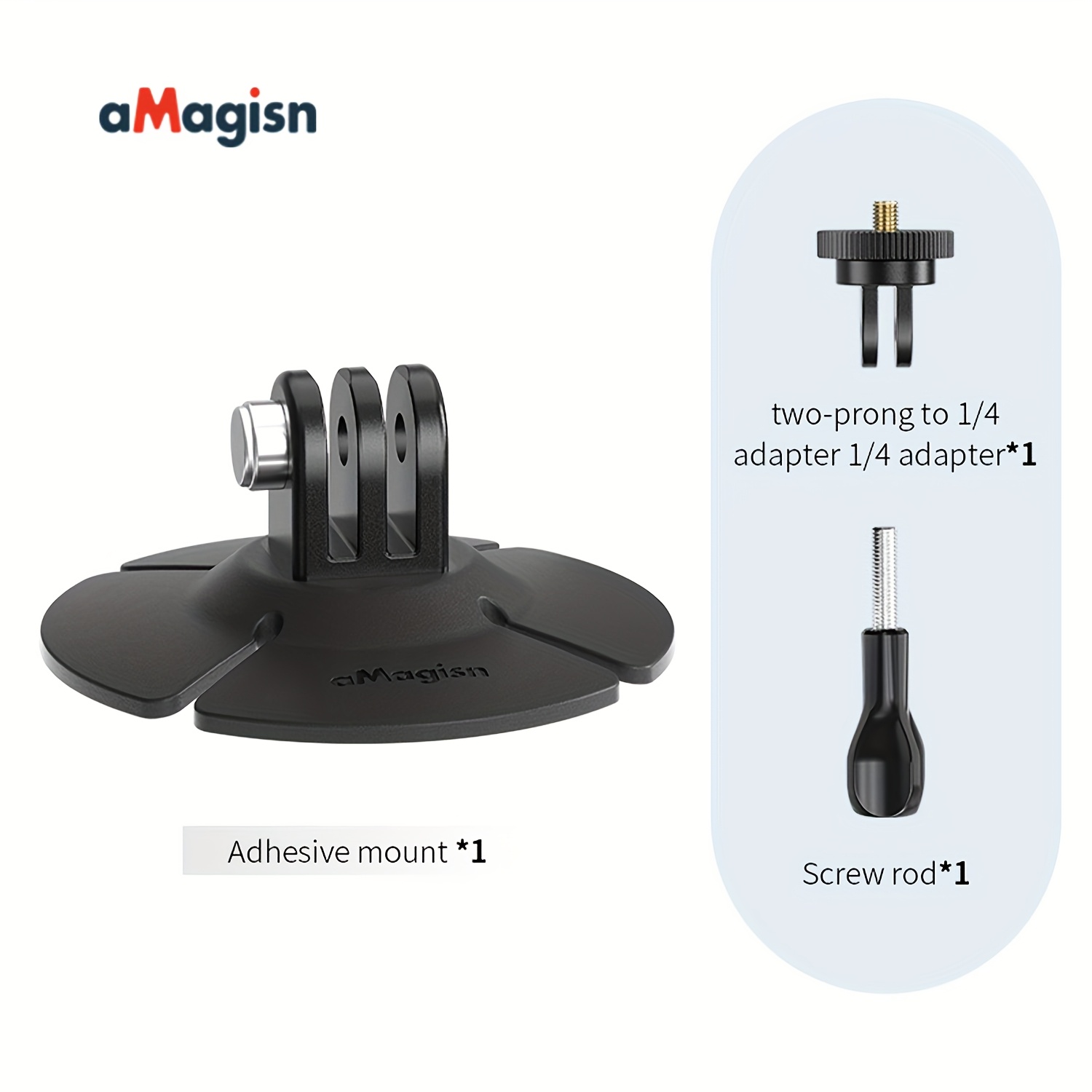 E-shop 1 Stück flexibles Klebe-Helmhalterungsset für GoPro/DJI//Akaso Brave/ Action-Kameras. Geeignet für jede flache oder gebogene Oberfläche,