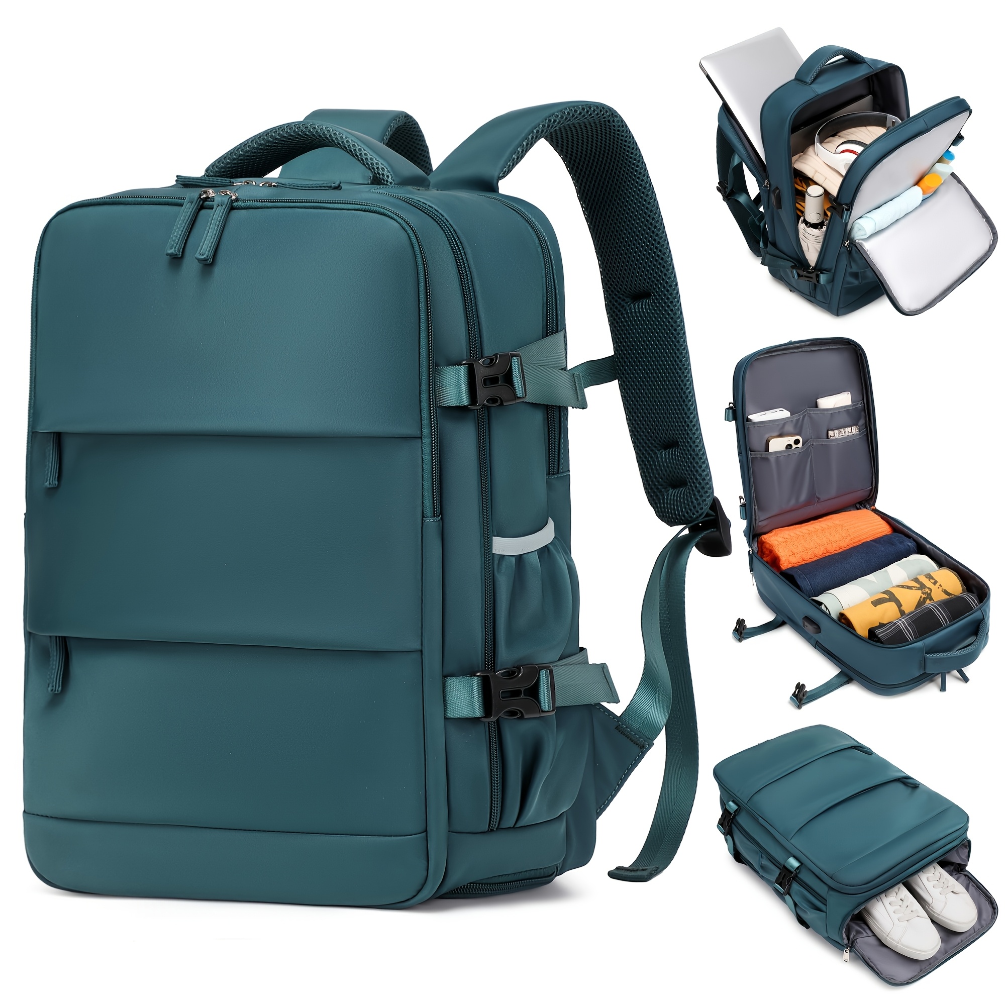 TEMU High-capacity Practical Hiking Backpack, Unisex, With Multiple Pockets And Compartments, Featuring An Laptop Storage Bag. The Spacious Design