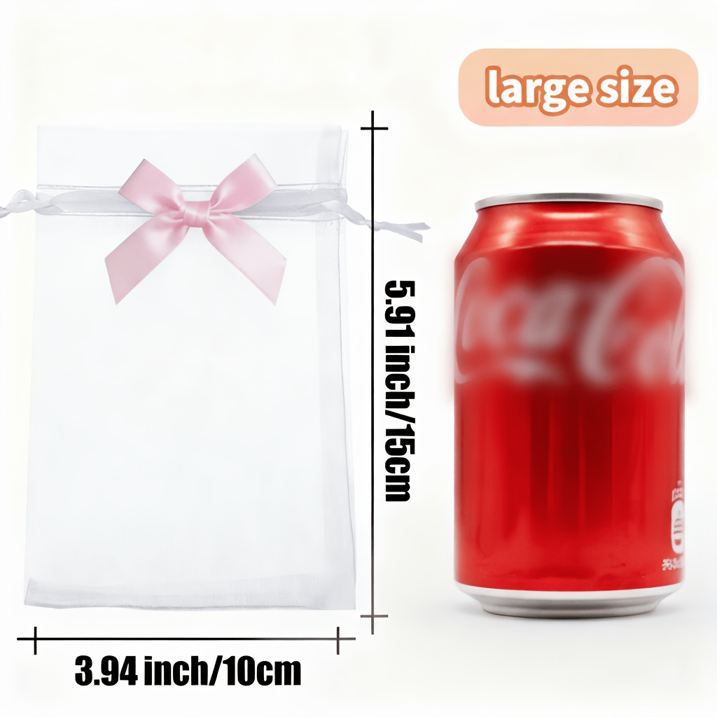 TEMU Gift For Her/him 55pcs Bag, Size 4"x6" (10cm X 15cm) Treasure Bag Jewelry Bag Candy Bag Suitable For Wedding, Christmas, Memorial, Anniversary,