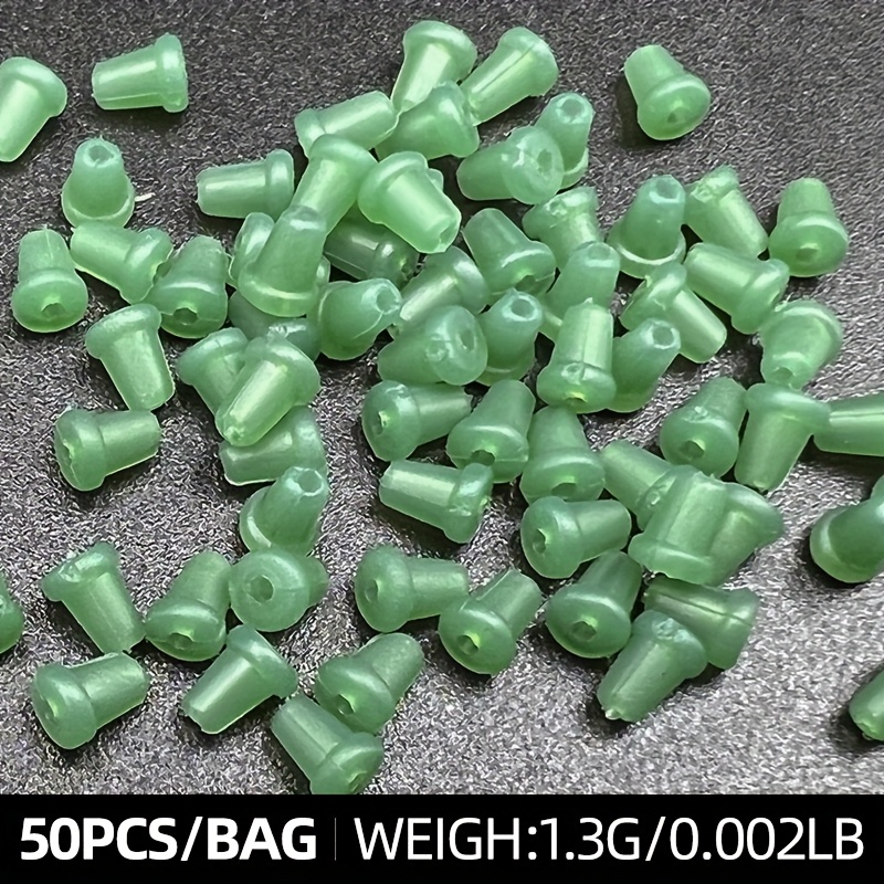 50pcs/bag Fishing Hook Blocking Rubber Beads Carp Fishing Rig Fixed Hook Fishing Hook Stops Beads Additions