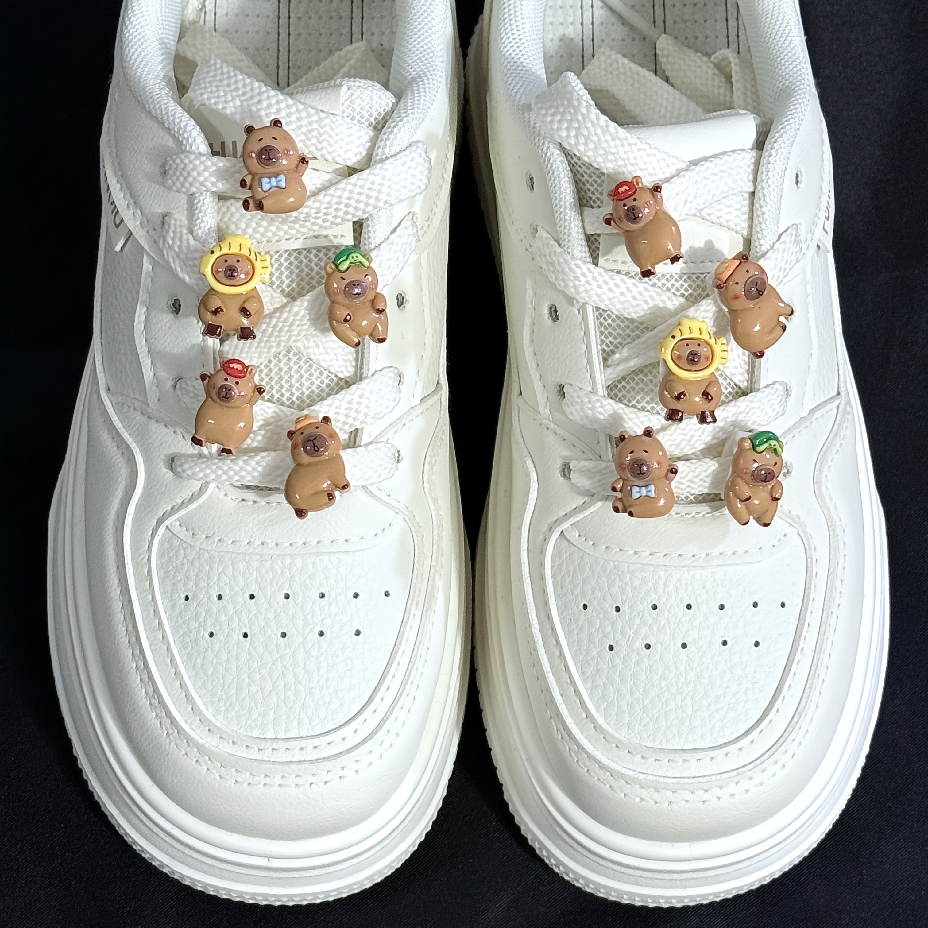 

5/10pcs Cartoon Capybara Animal Shoe Set, Abs Material, Animal Texture, Cute Animal Shoe For Sneakers Lace Decoration