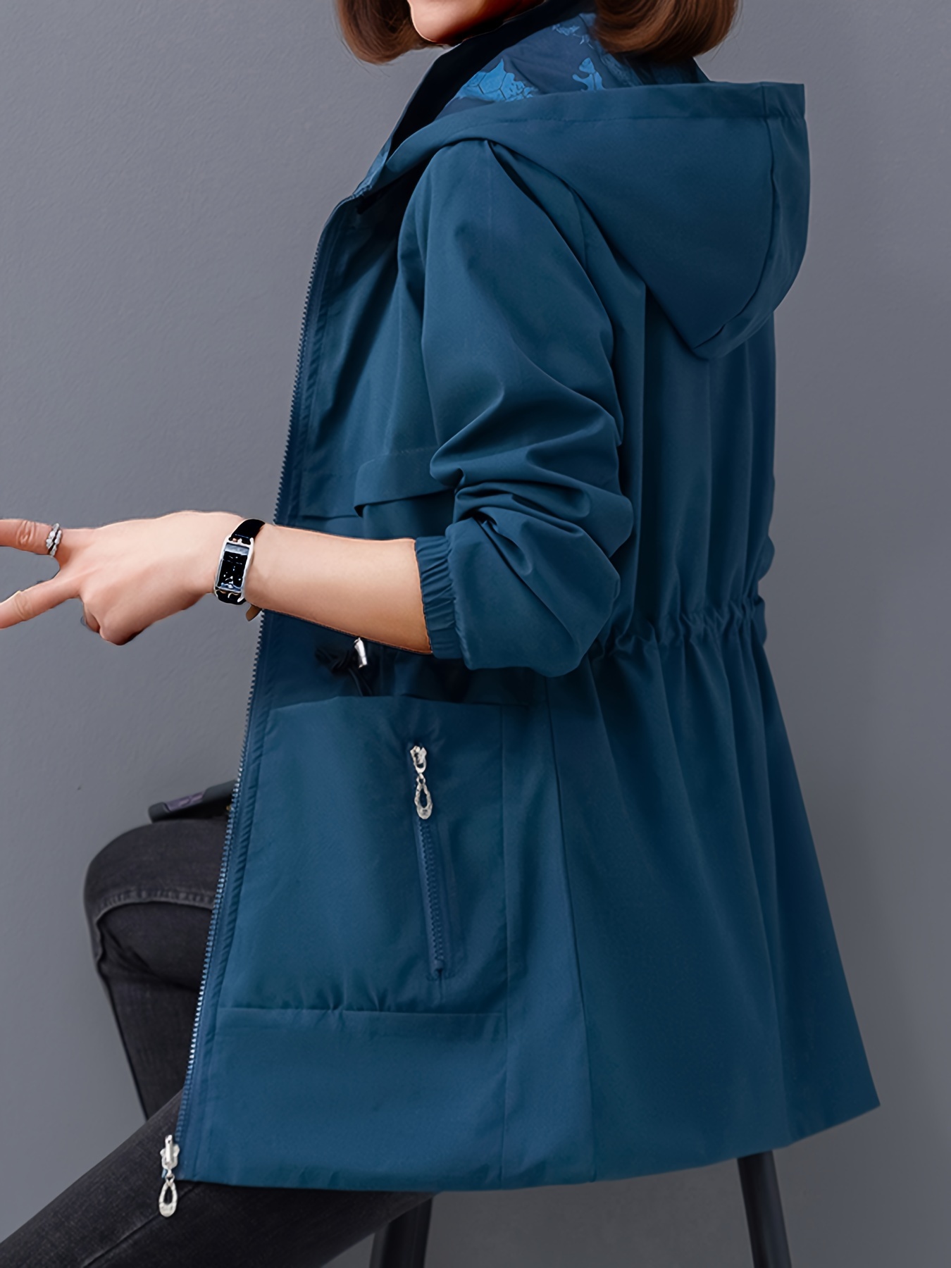 【美品】JUEMI Double Drawstring Long Coat juemi Double Drawstring Long Coat