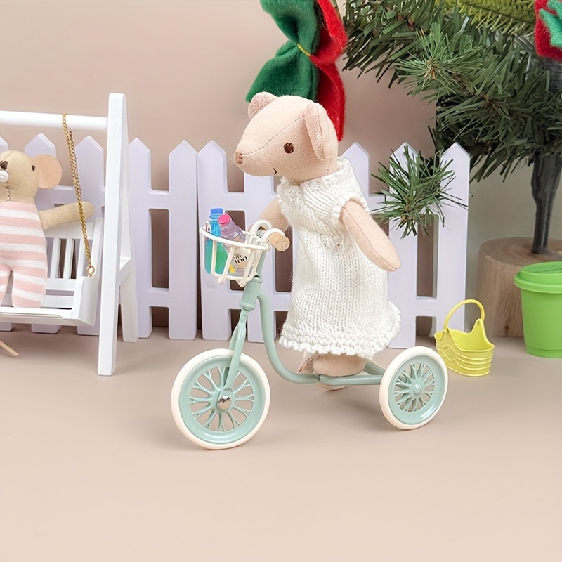 Modèle Miniature De Tricycle Vintage - Échelle 1:10 - En Fer - Décoration Bureau Ou Collection - Dimensions ~21x14 Cm - 8