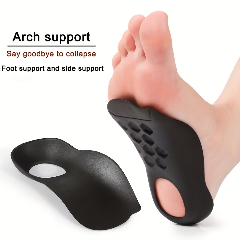 TEMU 1 Paire de Semelles de Soutien de la Voûte Plantaire, Coussinets de Talon et d'Orteils Épaissis et Absorbant les Chocs, Adaptés aux Pieds Plats