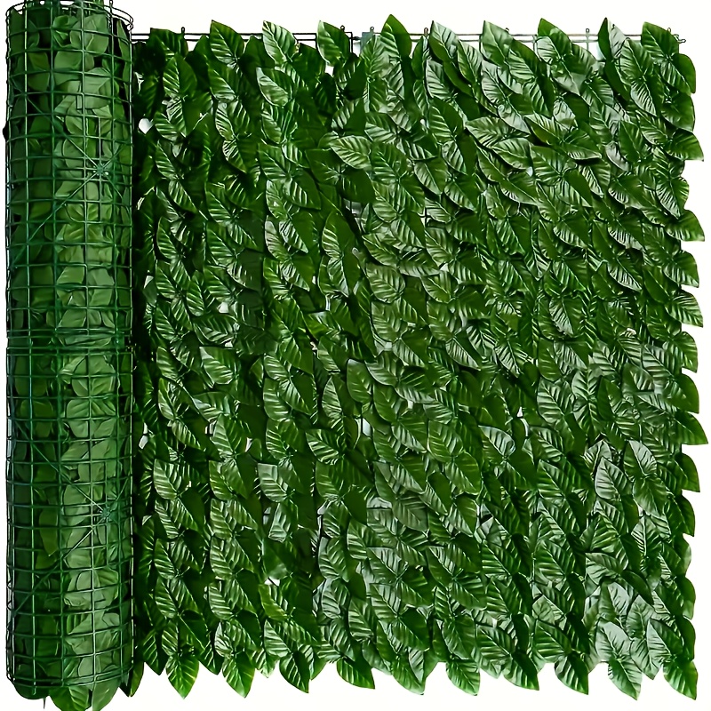 

1pc Green Artificial Hedge Fence Screen - Realistic Leaf Design, Outdoor Garden & Balcony Decor, Weddings, And Parties - , No Power Required, Fence Decor, Thanksgiving