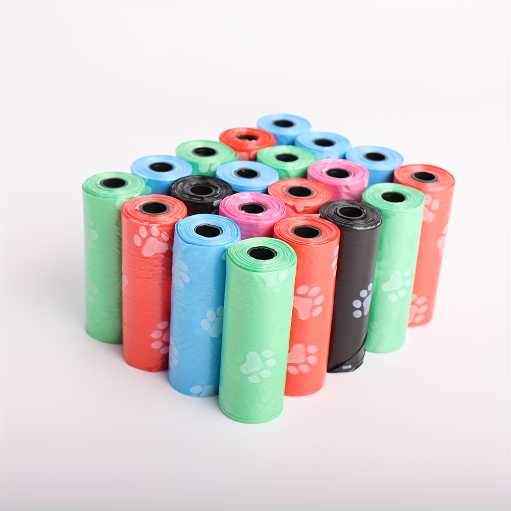 TEMU 300pcs 20 Rolls Of Thick Leak-proof Pet Feces Bags For Cats And Dogs, Suitable For Outdoor And Home Cleaning.