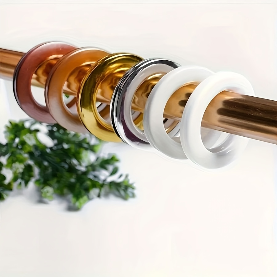 BFSYRRCurtain Spacers For Eyelet Curtains, 24 Pieces, Black, Spacers For Smooth Curtains, Ideal For Home, Office And