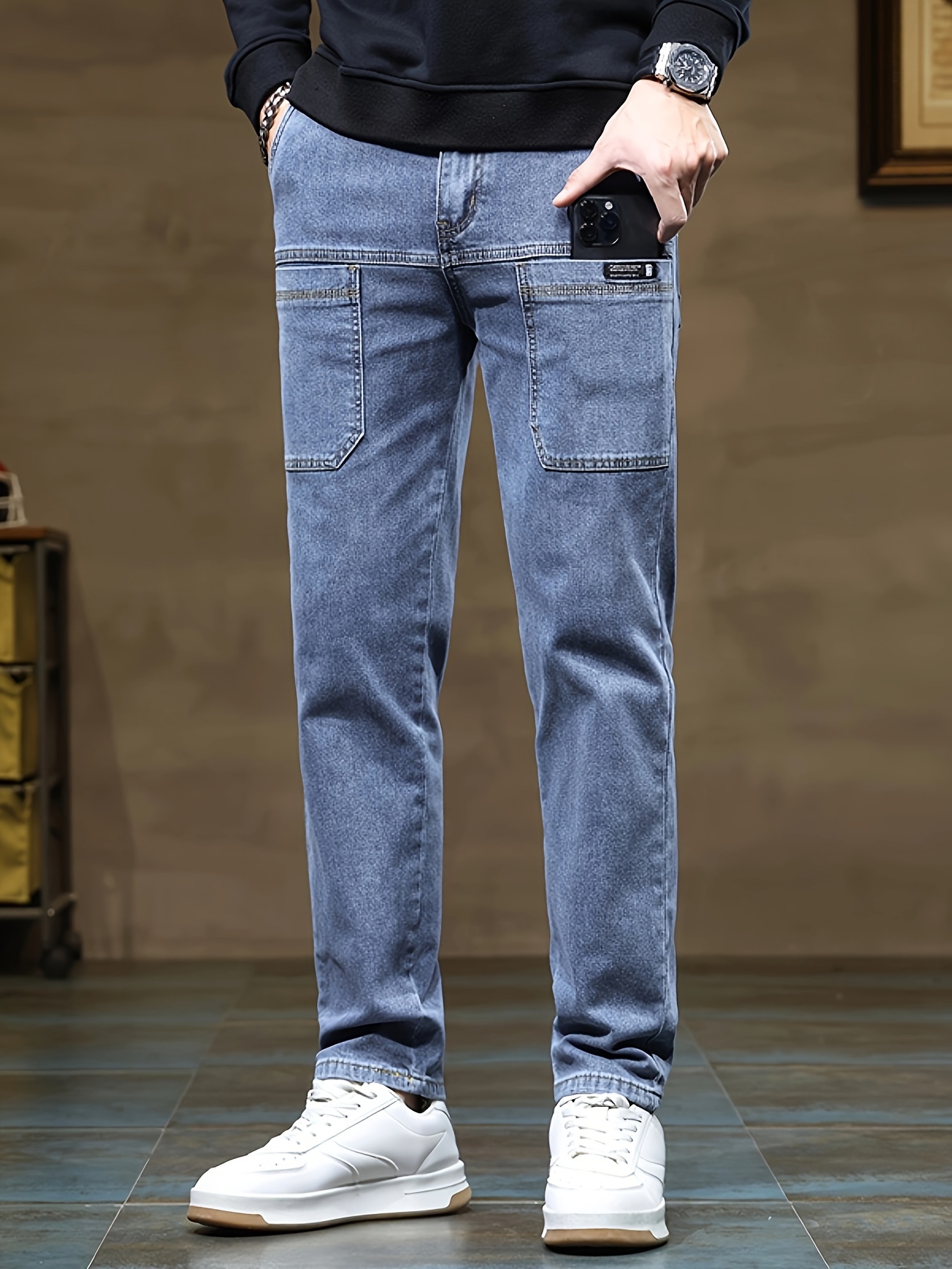 8207#Six Pockets Men'S Jeans