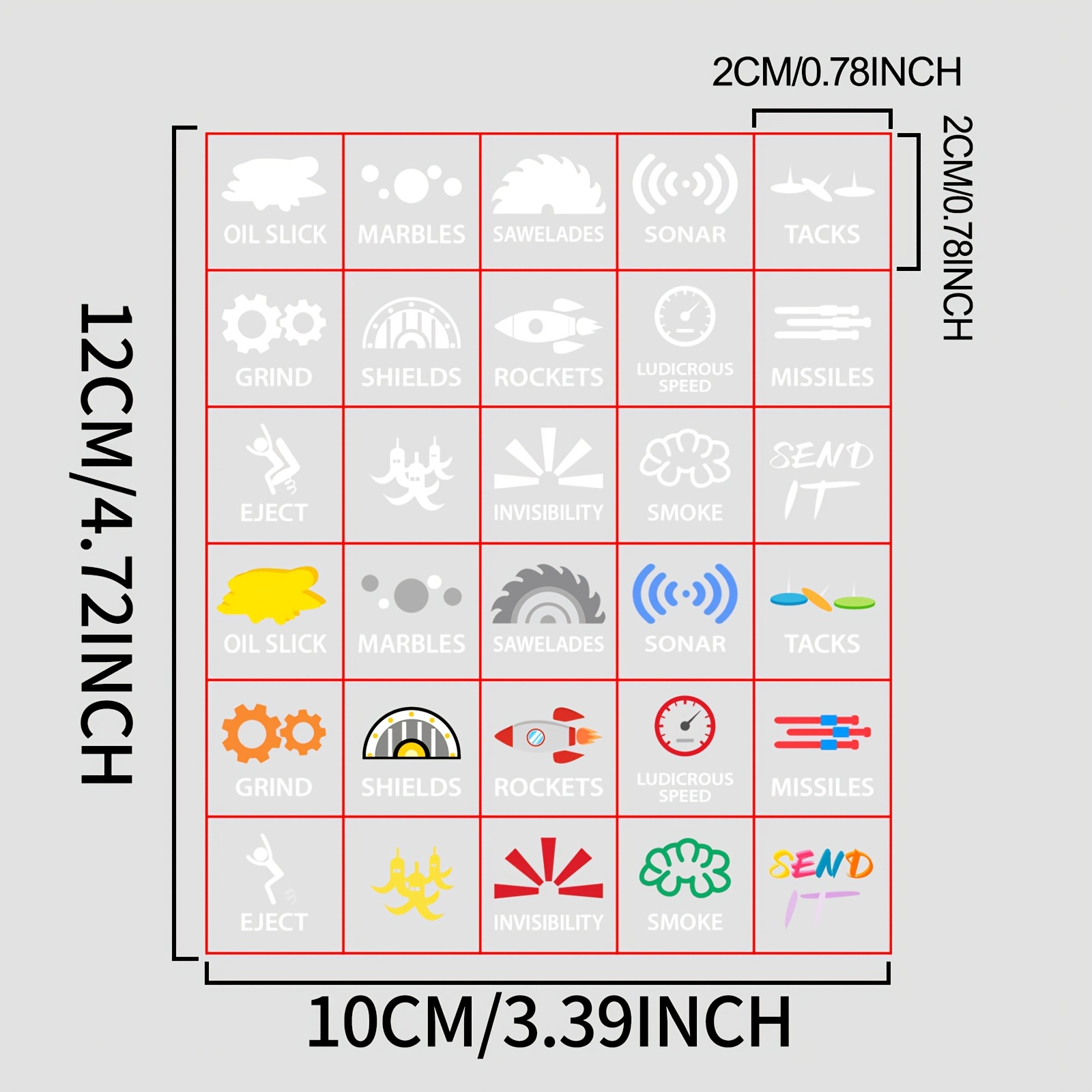 30pcs/set Fun Car Stickers, Multicolor/white Optional