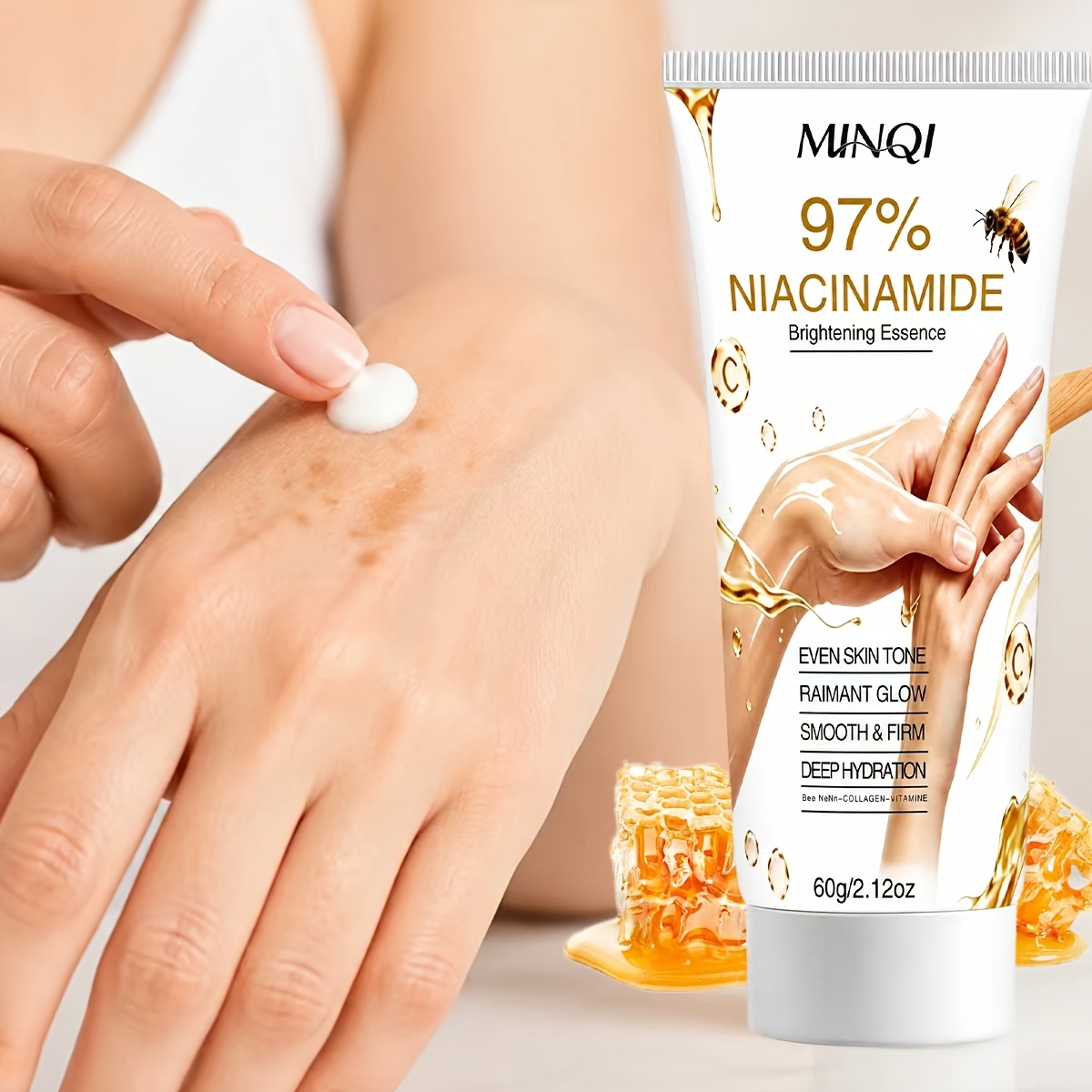 item picture 97 niacinamide brightening serum hand cream rich in hyaluronic acid vitamin c and e natural collagen   for hands   to hands delicate texture moisturizing   soft and   fresh and non greasy