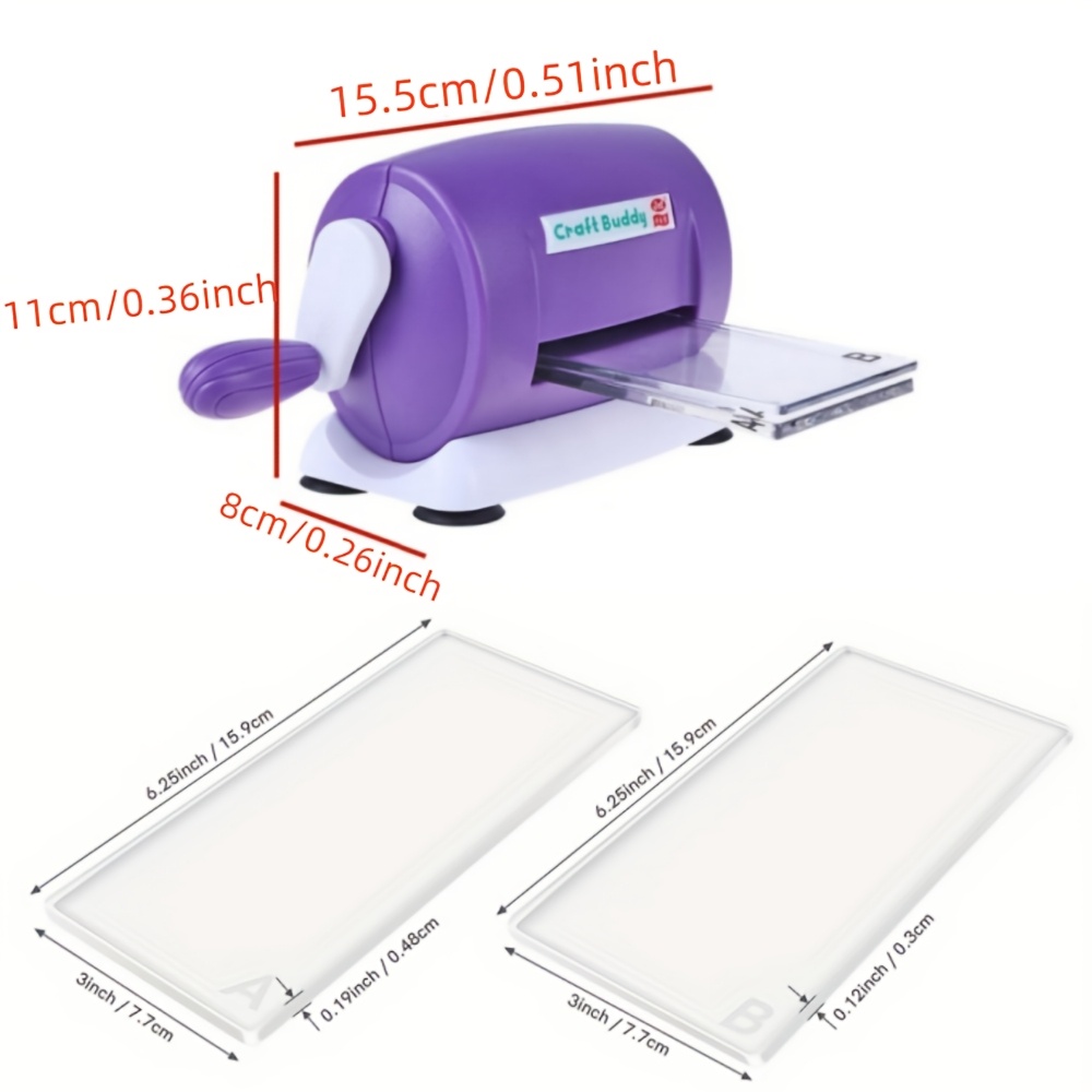 TEMU Mini Manual Die Cutting Machine And 2pcs Cutting Pads Set Used For Cutting Paper And Creation