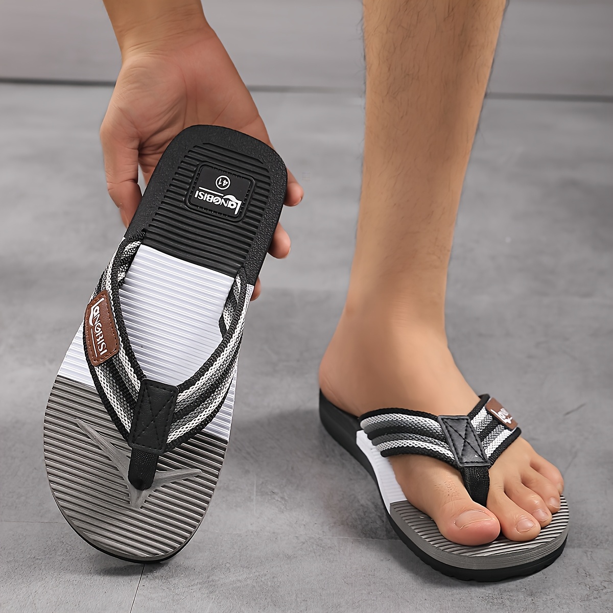 Langbisi Men's & Women's Slippers Sandals - Breathable Slip- -cross Strap With Colorblock Webbing, Sole Suitable For Outdoor, Casual Wear - - /outdoor Footwear For