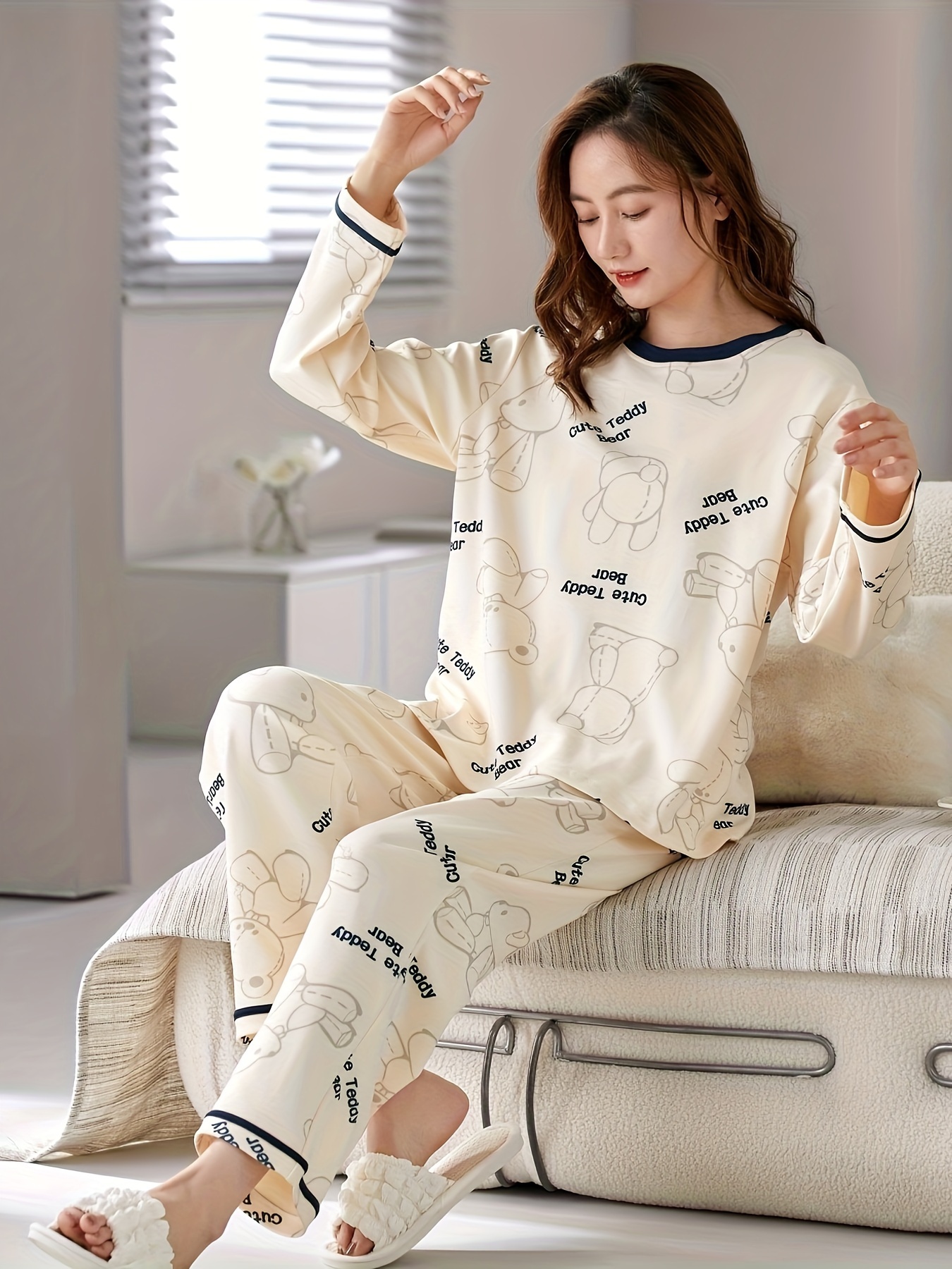 Women Bear Plush Hooded Pajama Set  Pajamas women, Pajama set, Kawaii  clothes