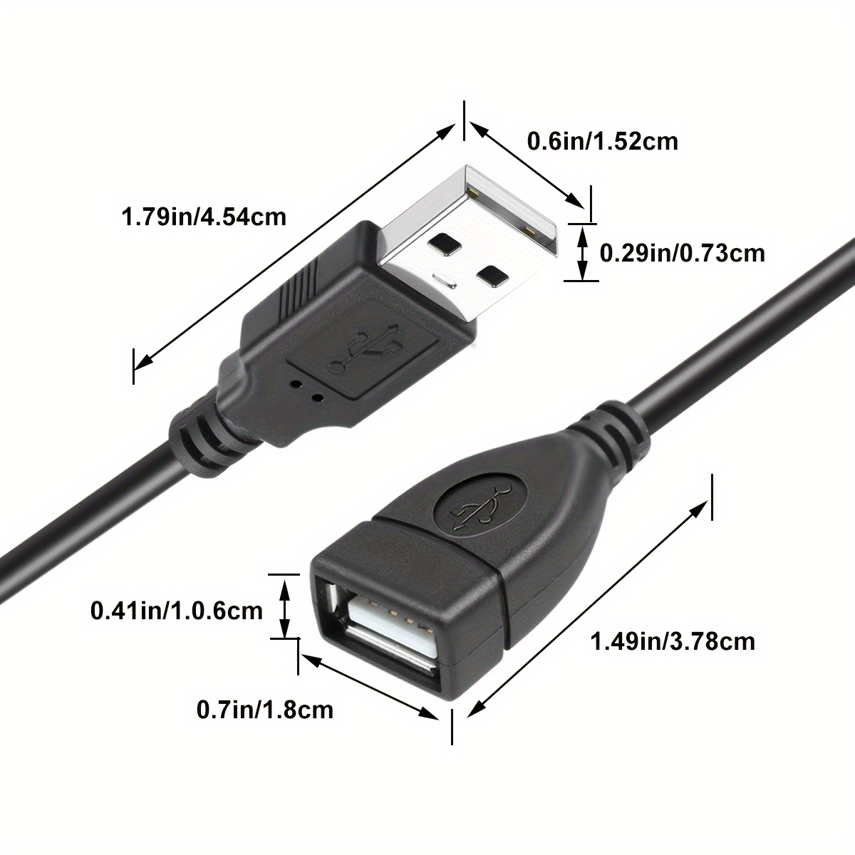 I-Zclive High-Speed USB 2.0 Extension Cable - Oxygen-Free Copper, Male to Female, Type A to A for Flash Drives, Hard Drives, Printers & Webcams, I-ZCLIVE