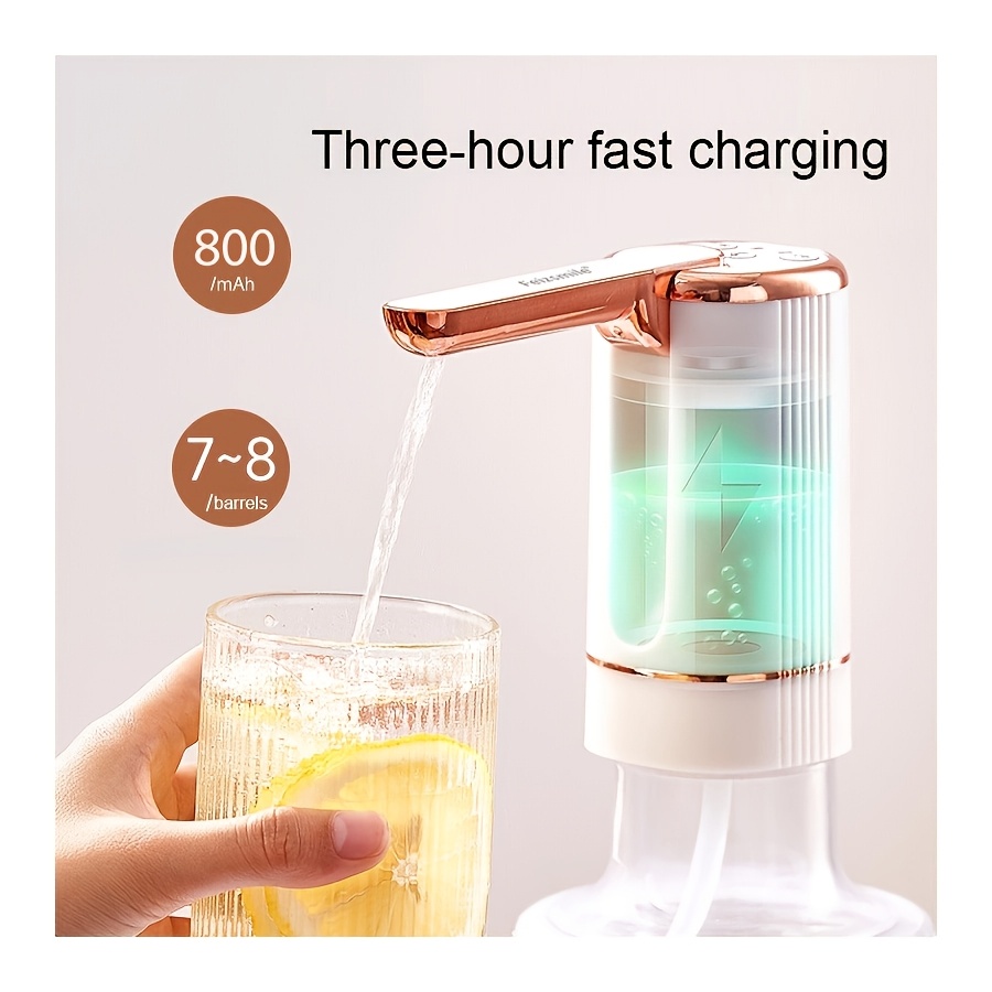 Automatic Drinking Water Pump, USB Charging, Portable Electric Water Dispenser with Switch for 5 Gallon Bottle, Lightweight, Portable for Home