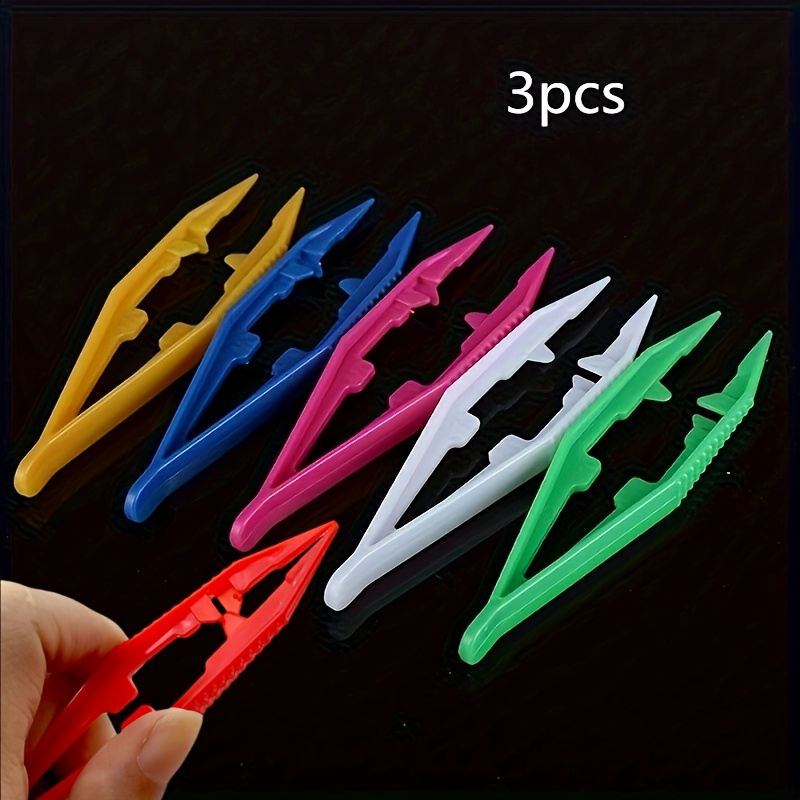 Image of 3/5pcs/pack Random Color Durable Tweezers Set - Perfect For Beading And Jewelry Making - Practical, Convenient, And Easy-to-use Additions For Crafting Enthusiasts